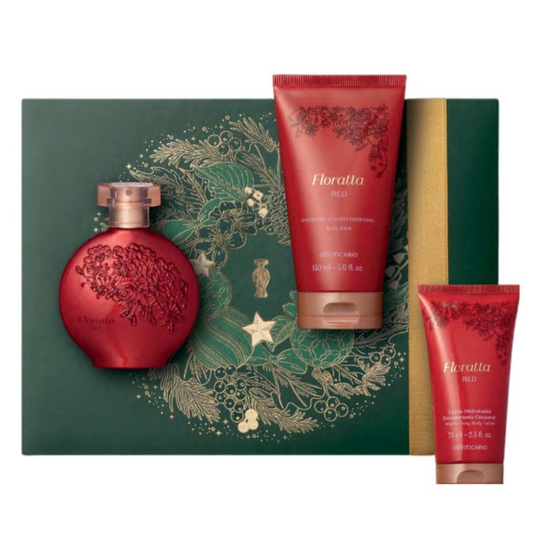 KIT PRESENTE FLORATTA RED (3 ITENS)